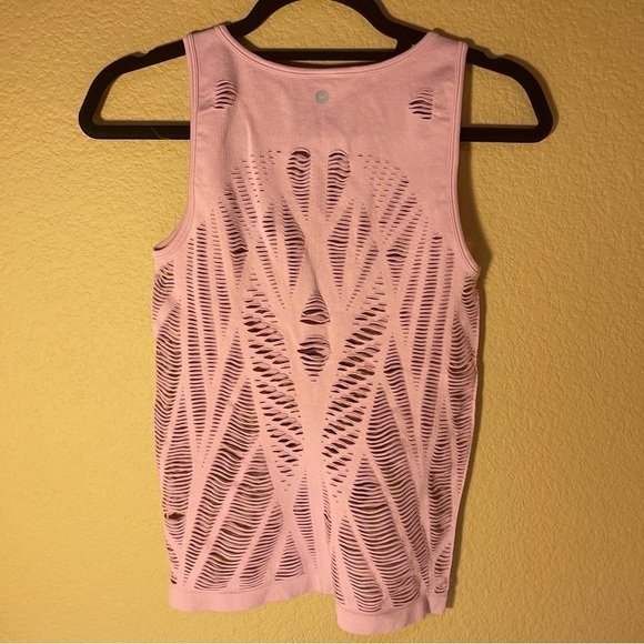 90 DEGREE BY REFLEX Sleeveless Activewear Tank Top Light Pink Cutout Size Small - Picture 11 of 12